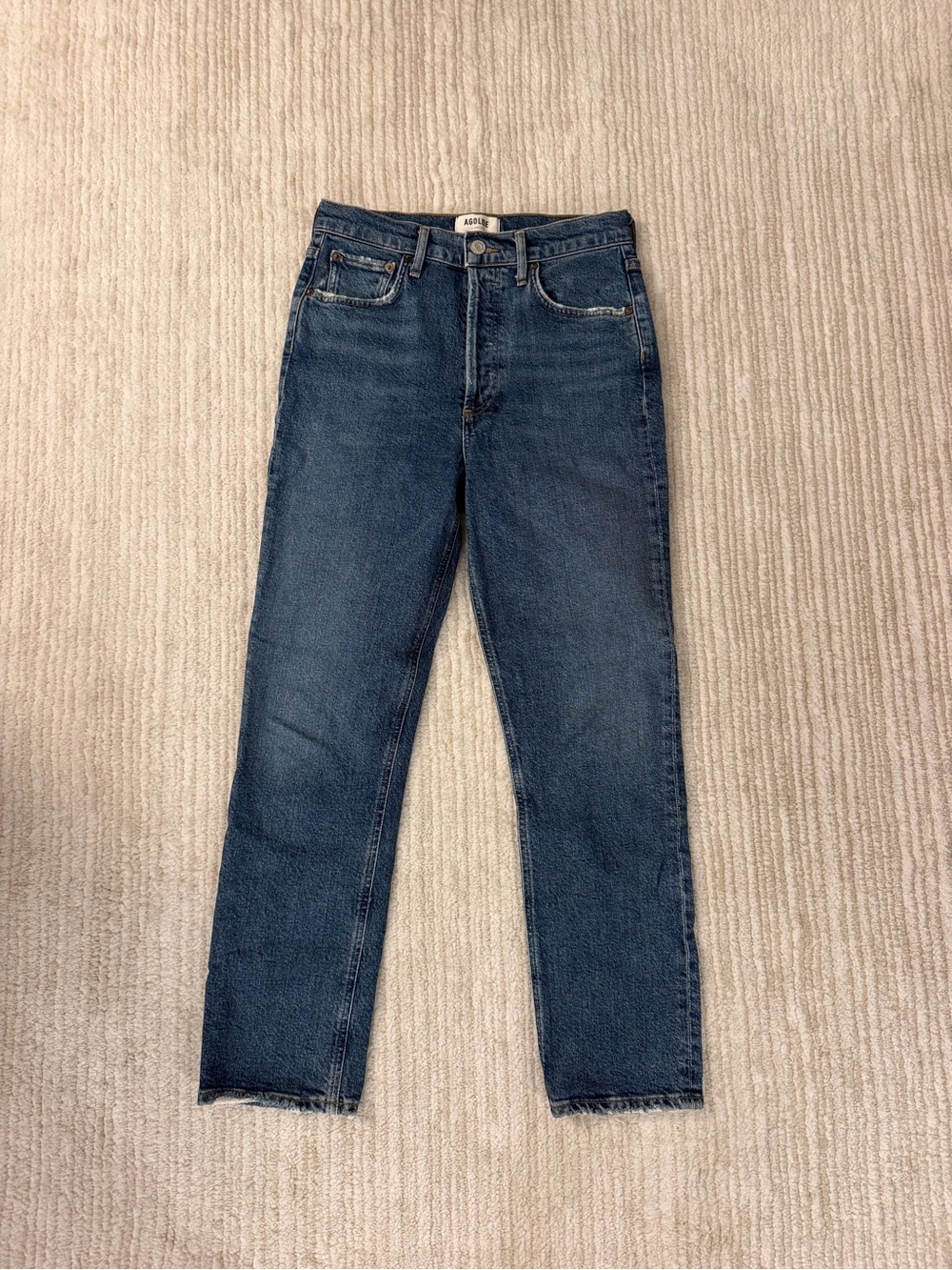 Agolde Riley High Rise Straight Crop Jeans